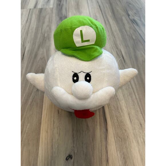 Super Mario Galaxy Boo Ghost Luigi Banpresto 2006 Plush Toy Stuffed Ghost Hat - Picture 1 of 5